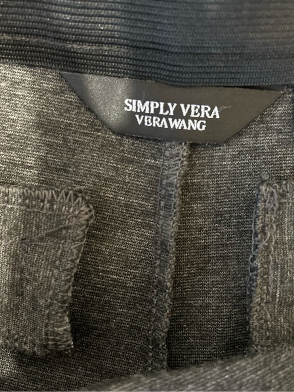 Vera Wang Simply Vera, Bootcut Gray Stretch Pull on Business Casual Pants. - Picture 4 of 7